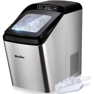 30 lb. UltraSonic Nugget Portable Countertop Ice Maker in Stainless Steel