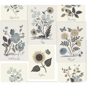Botanical Prints Unpasted Wallpaper (Covers 60.75 sq. ft.)
