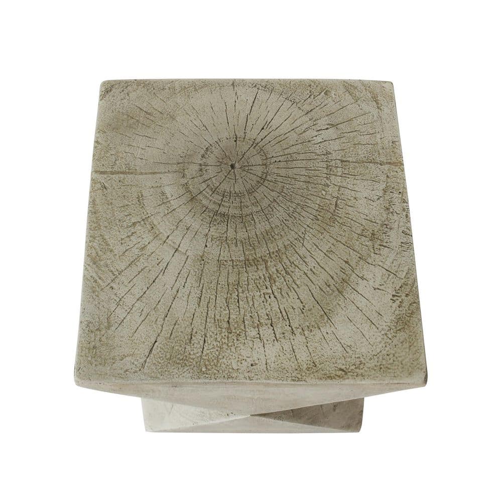 Manuel Light Gray Lightweight Concrete Hourglass Accent Table