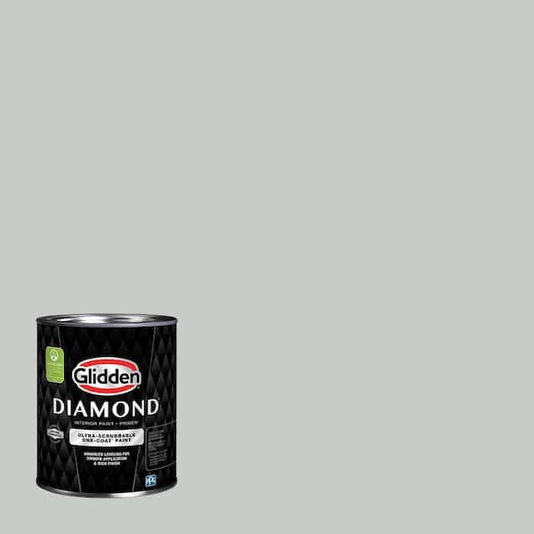 Glidden Diamond 1 qt. PPG0994-2 Pittsburgh Gray Eggshell Interior Paint with Primer