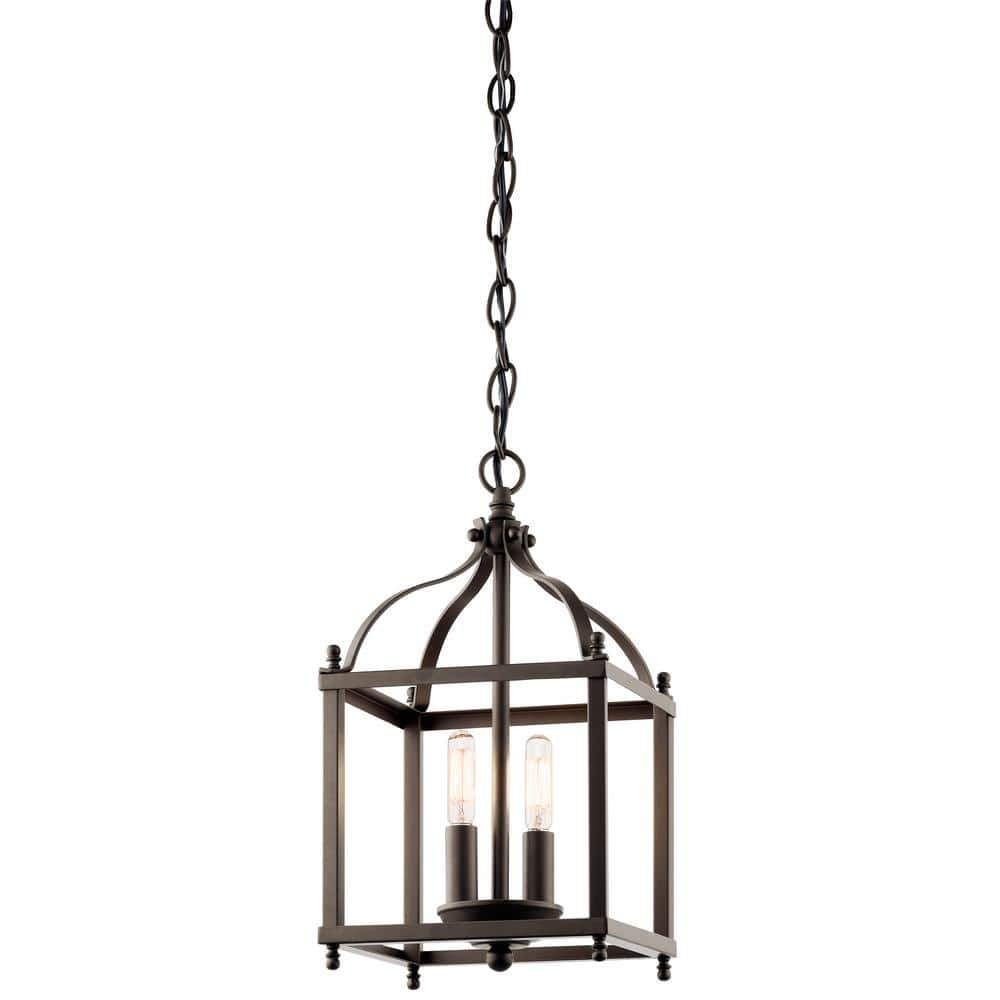 Mini Larkin 14.75" Olde Bronze Classic Pendant with Glass