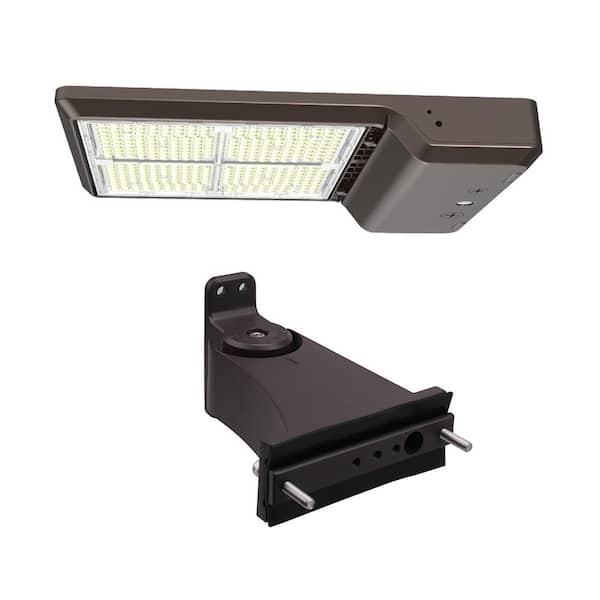 ETI LIGHTING 1000-Watt Equivalent Integrated LED Bronze Area Light Straight Arm Mount Kit TYPE 3 24000-43500lms Adjust Lumens CCT