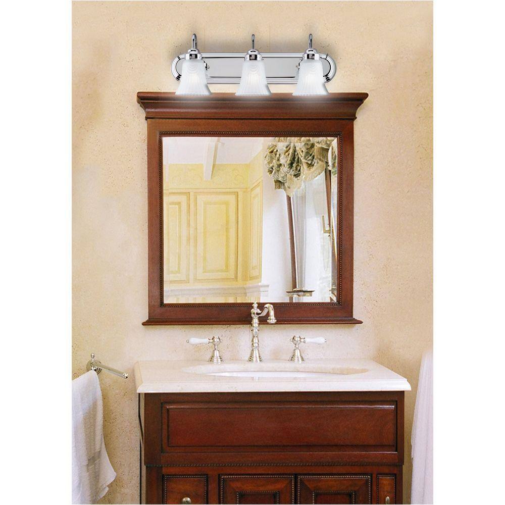Westinghouse 24" Chrome Glass 3-Light Wall Sconce