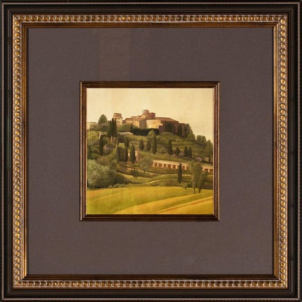 Unbranded 16.5 in. x 16.5 in. "Tuscan Hillside A" Framed Wall Art