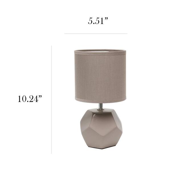 Gray Round Prism Mini Table Lamp, Home Depot Mini Table Lamps