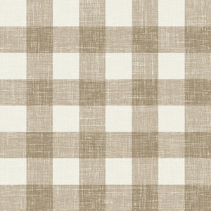 Plaid - Brown - Wallpaper - Home Decor - The Home Depot