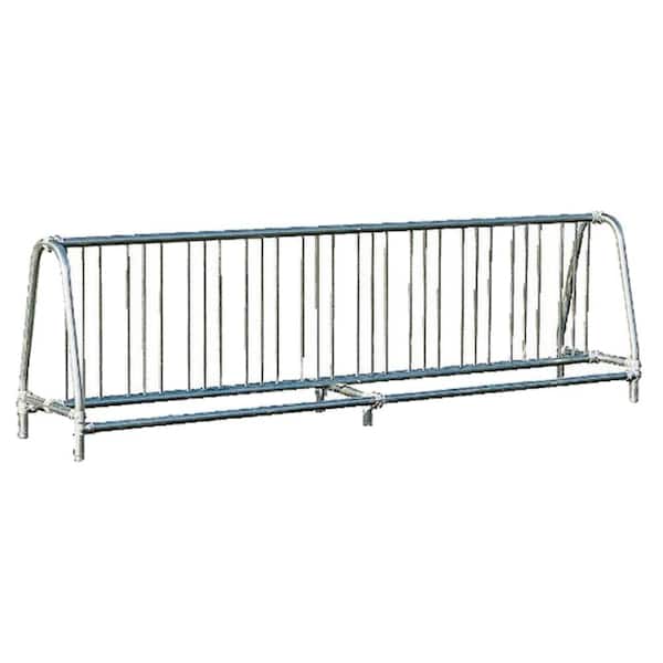 Ultra Play 10 ft. Galvanized Commercial Park Double Sided Bike Rack Portable