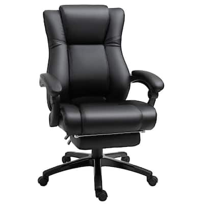 Black PU Leather Seat Executive High Back Office Chair Executive Computer Desk Chair with Adjustable Height