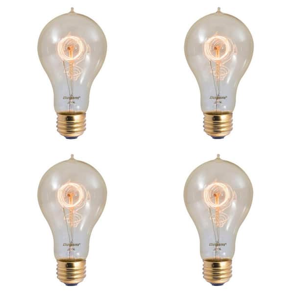 A19 E26 Amber LED Bulbs 2200K – 60W Equivalent, Dimmable, Vintage Edison Style, 550 Lumens, 120V 6-Pack