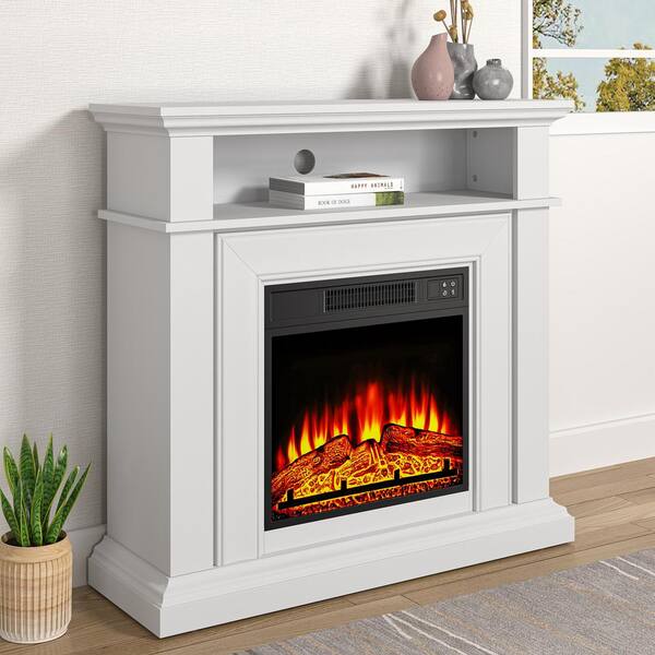 FESTIVO 36 in. Freestanding Electric Fireplace in White FFP24245