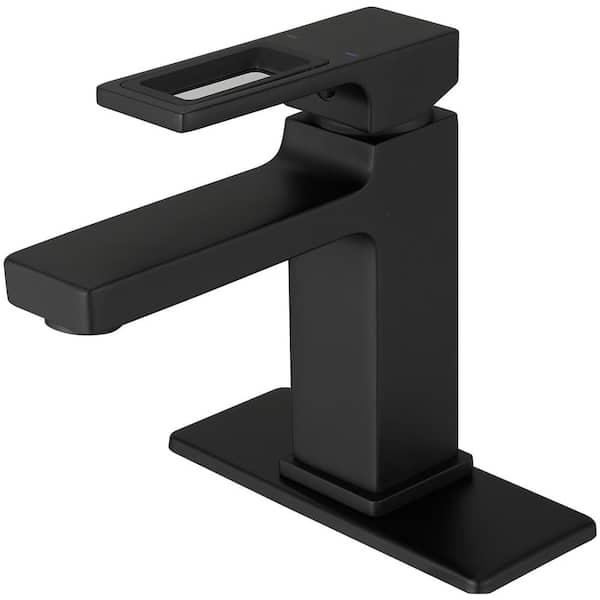 BWE Single Hole Single-Handle Bathroom Faucet in Matte Black