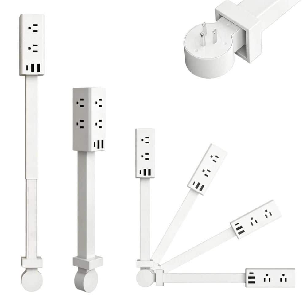 6-Outlet Surge Protector, 2 USB-A Ports, 1 USB-C Ports, 360° Rotating Extendable Outlet Extender for Bedroom Office price history on PriceWatchPro