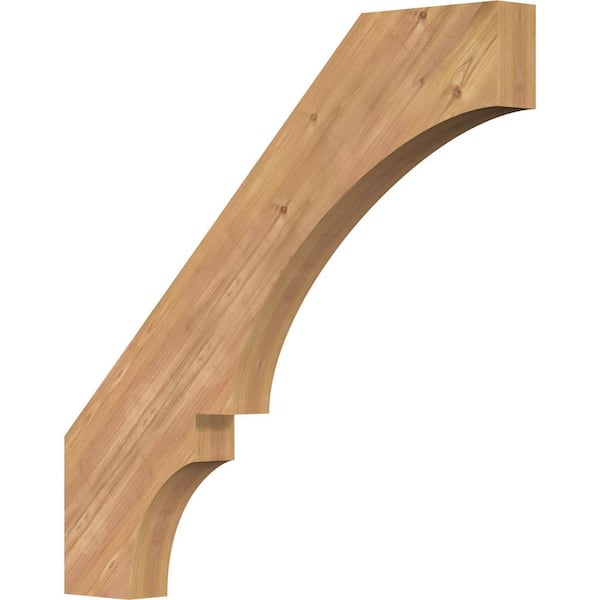 Ekena Millwork 3 1/2"W x 36"D x 36"H Balboa Smooth Knee Brace, Western Red Cedar
