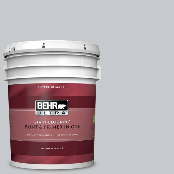 BEHR ULTRA 5 gal. #UL260-17 Burnished Metal Matte Interior Paint and Primer in One