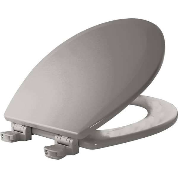Church Lift-Off Round Closed Front Toilet Seat in Silver