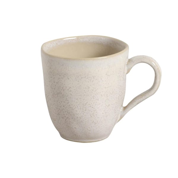PORTO BRASIL 9.23 oz. Latte Beige Stoneware Organic Mug (Set of 4)