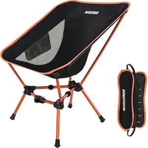 Lightweight Aluminum Folding Camping Chair for Outdoor Hiking, Orange