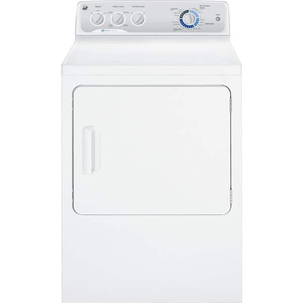 GE 7.0 cu. ft. Capacity DuraDrum Electric Dryer with HE SensorDry in White