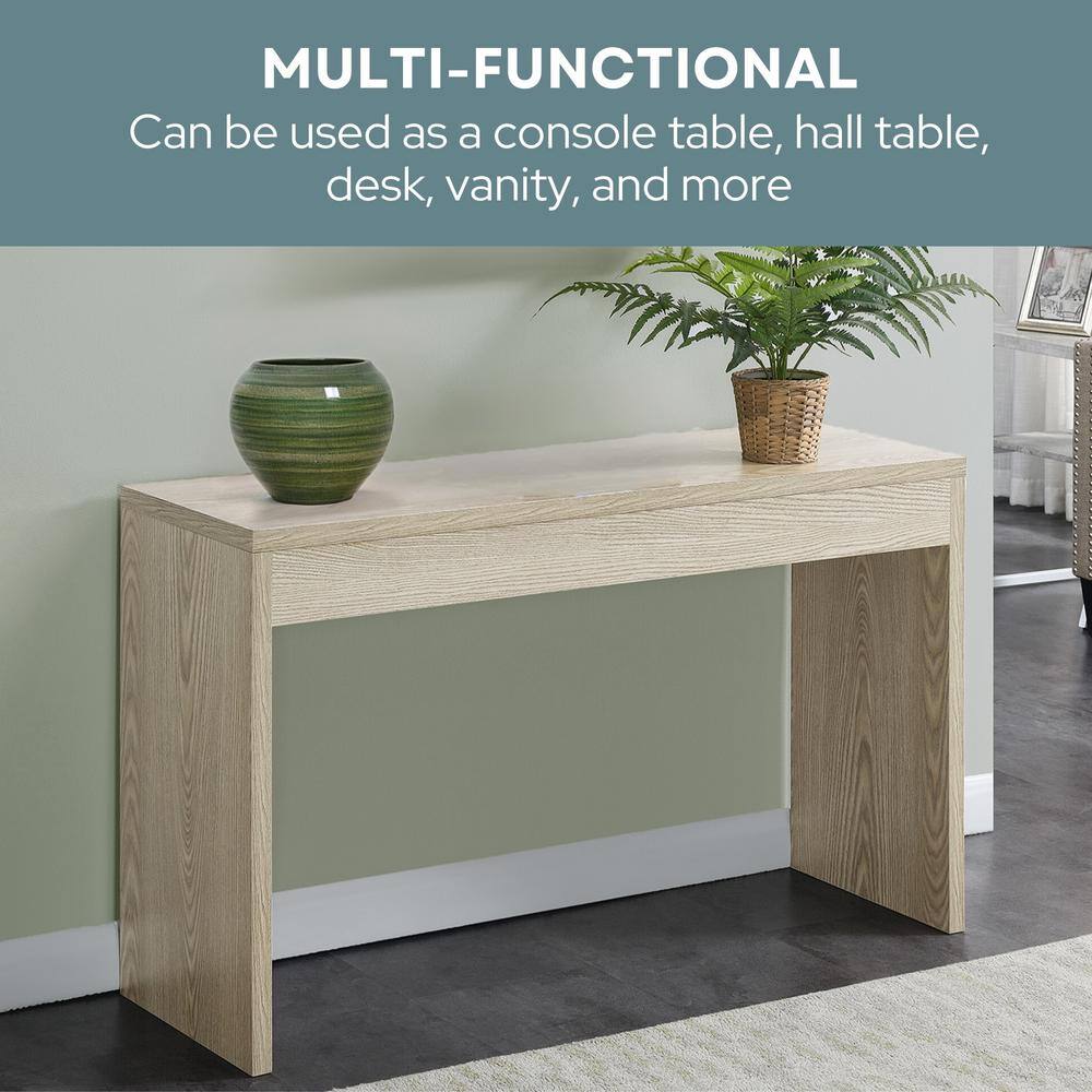 Ice White 48" Modern Wood Console Table Desk