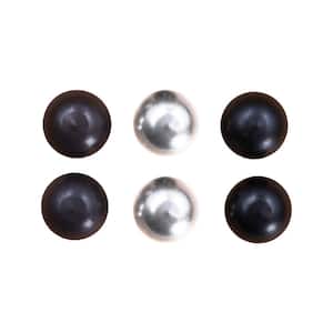 3/8 in. Assorted Finish Lamp Cap Nuts (6-Pack) in Matte Black, Oil Rubbed Bronze and Chrome