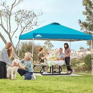 10 ft. x 10 ft. Turquoise Pop Up Canopy Tent Instant Outdoor Canopy