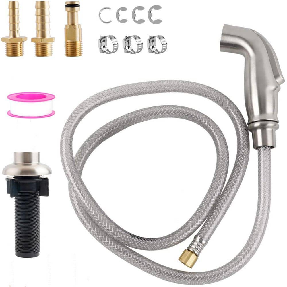 Universal Kitchen Side Sprayer with Quick Connector, Pull Out Sink Sprayer Head for Kitchen and Bathroom, Brushed Nickel price history on PriceWatchPro
