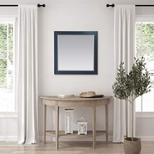 Maribella 33.5 in. W x 36 in. H Rectangular Wood Framed Wall Bathroom Vanity Mirror in Classical Blue