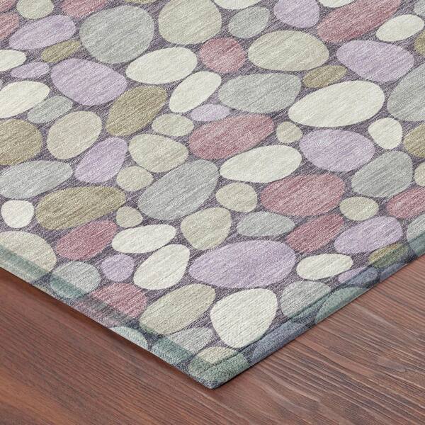 Chantille Machine Washable Indoor/Outdoor Abstract ACN2817 Plum 5 ft. x 7 ft. 6 in. Area Rug