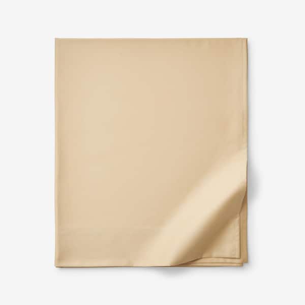 The Company Store Legends Hotel Supima Yellow Sateen Oversized Queen Flat Sheet