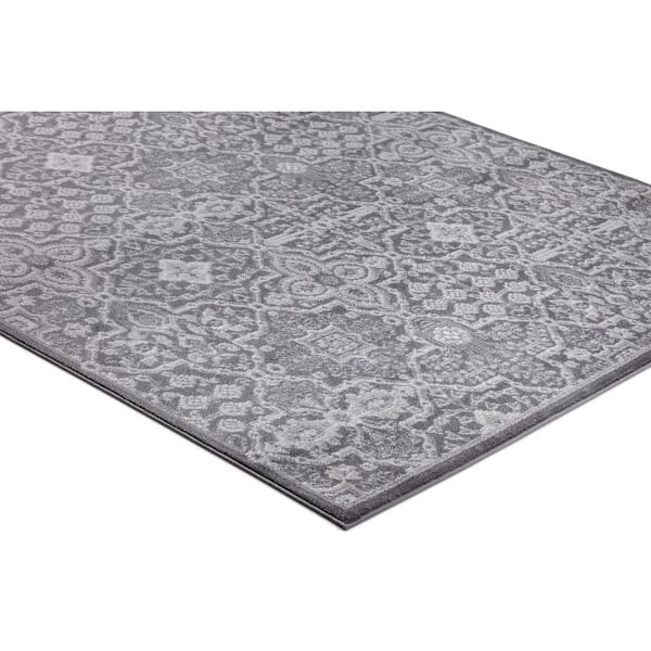 Jefferson Collection Athens Gray 3 ft. x 4 ft. Area Rug
