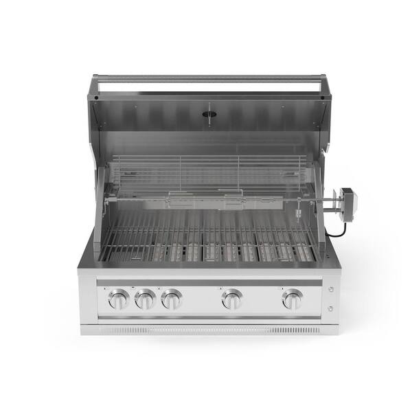 GRILLSKÄR Outdoor kitchen, gas grill/side burner/stainless steel