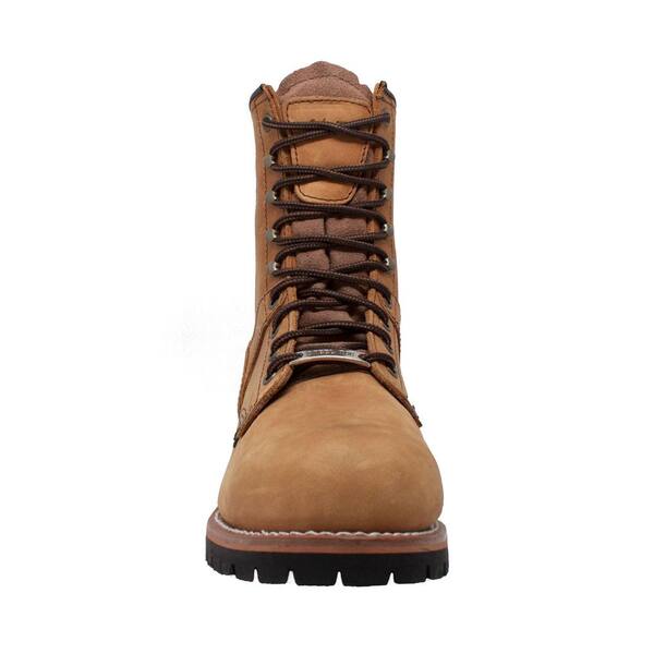 AdTec Brown Crazy Horse Logger Boot Mens Size 8.5 Brown Leather s-l400.jpg main image 4