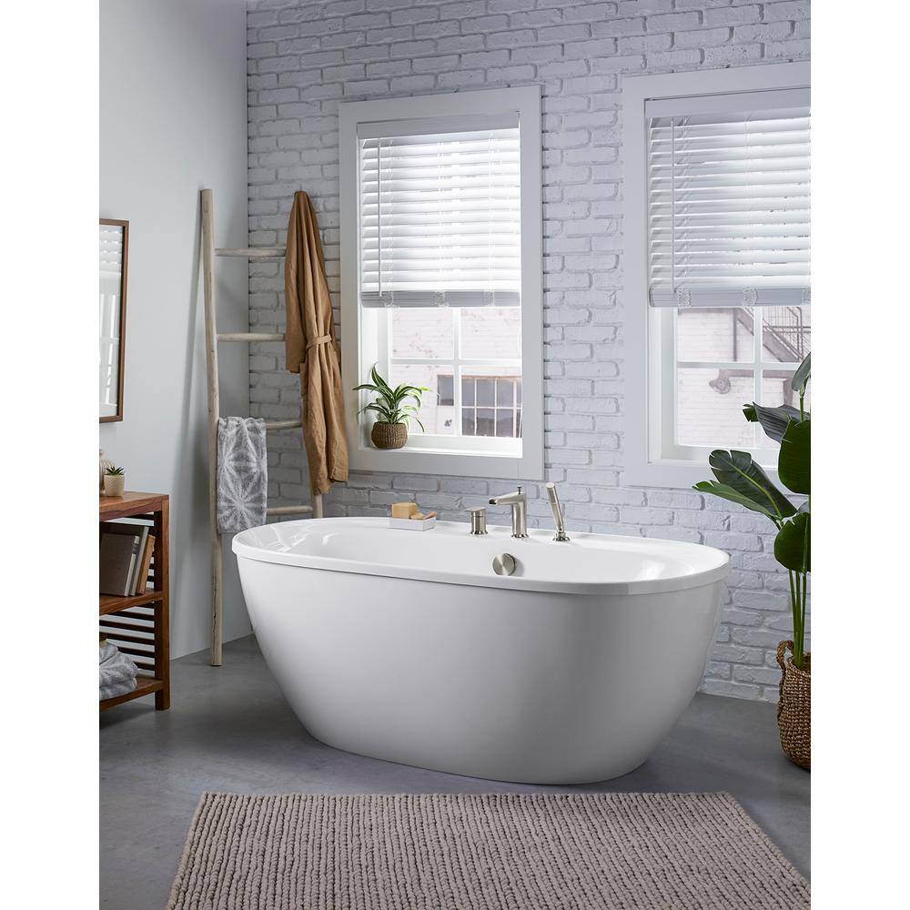 Spectacle 60'' White Acrylic Freestanding Soaking Bathtub