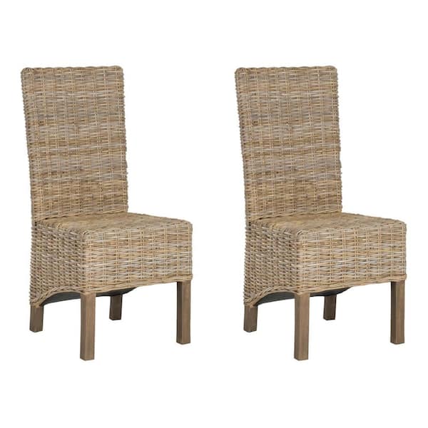SAFAVIEH Pembrooke Beige/Off-White Wood Side Chair (Set of 2)