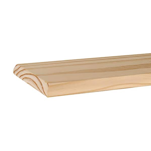 Pine Shelf with Beveled Edge - 24 in. x 5.5 in. x 0.75 in. - Unfinished Sanded Wood - DIY Home Decorative Wall Shelving