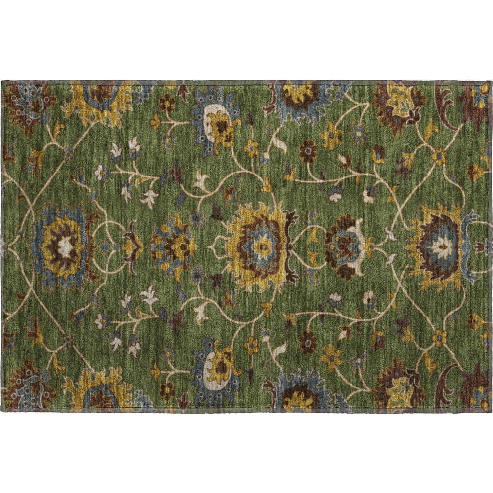 Mayfield Premium Machine Washable Abstract AMF2290 Aloe 3 ft. x 4 ft. Area Rug price history on PriceWatchPro