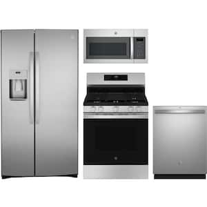 21.8 cu. ft. Counter Depth Refrigerator with 5 Burner Freestanding Gas Range and Dishwasher with 3rd Rack