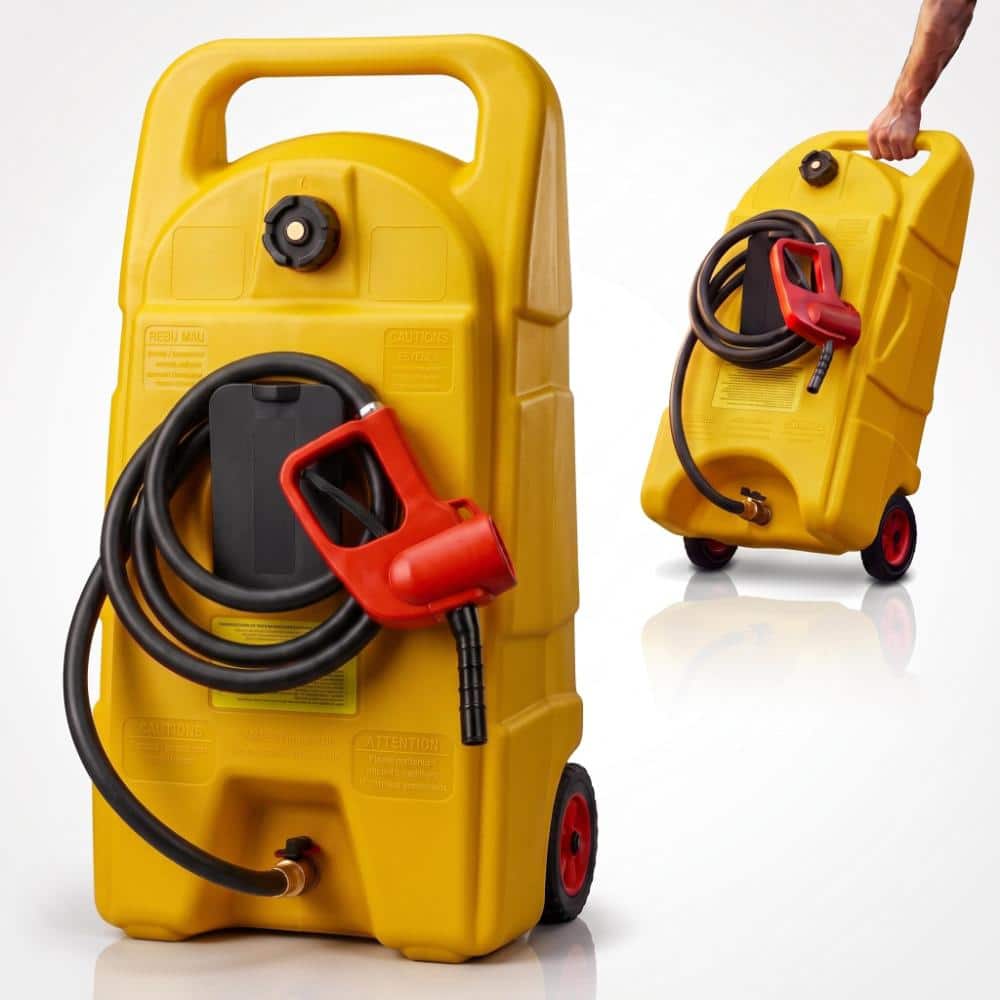 Yellow 15 Gallon Portable Gas Can Fuel Caddy with Manual Pump & 10FT Hose, Heavy Duty Wheels & Force Dispense price history on PriceWatchPro