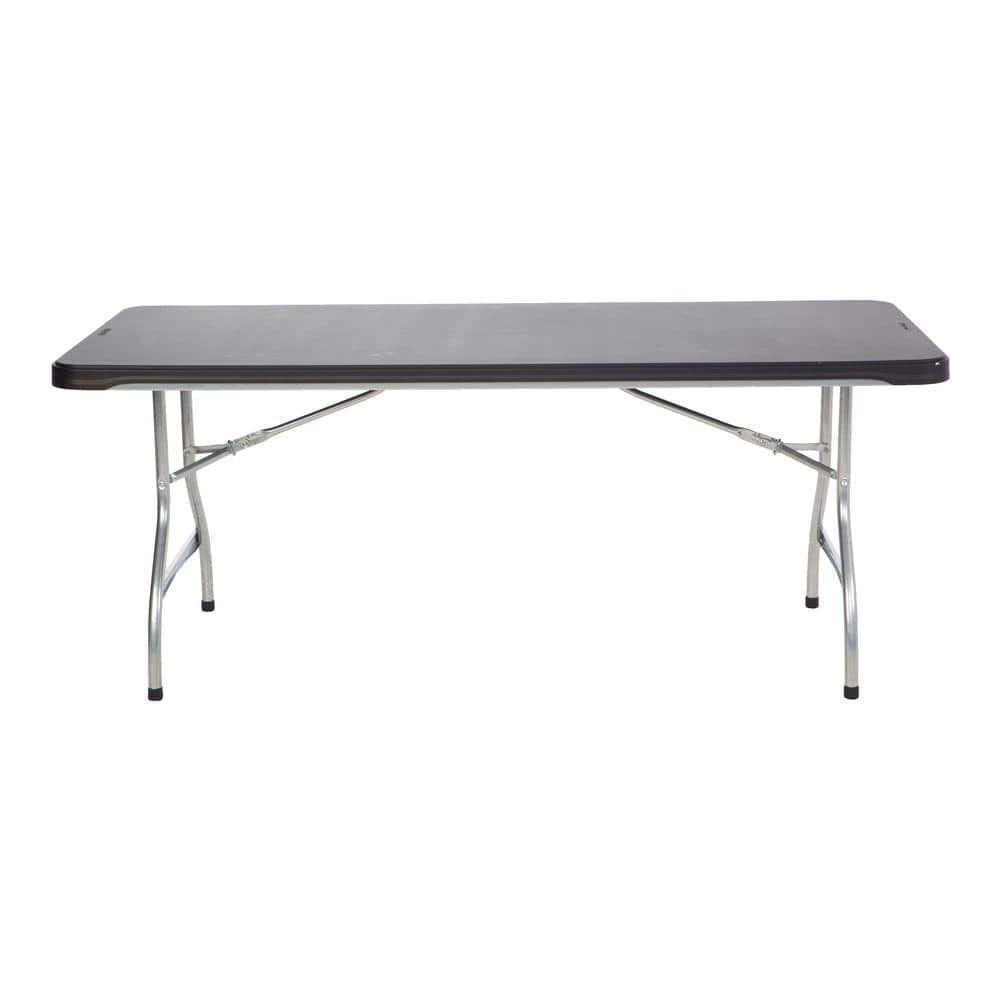 Lifetime Products 280350 Commercial Stacking Folding Table, 6', Black