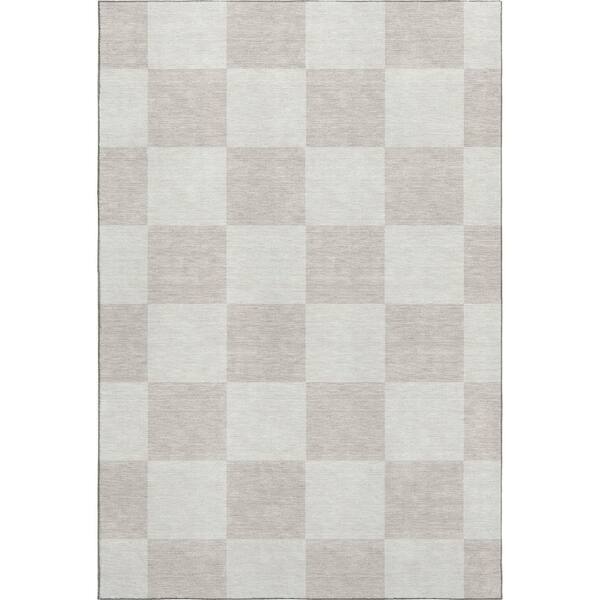 Mayfield Premium Machine Washable Abstract AMF2345 Ivory 10 ft. x 14 ft. Area Rug