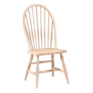 Unfinished Wood Spindle Back Windsor Dining Chair