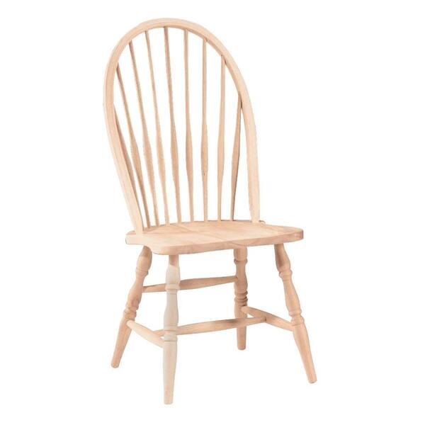 International Concepts Unfinished Wood Spindle Back Windsor Dining Chair