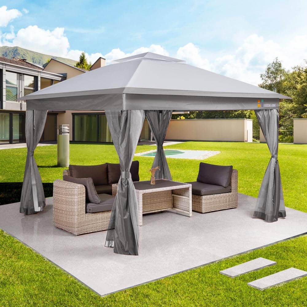 11 ft. x 11 ft. Pop Up Gazebo with Mosquito Netting, Outdoor Instant Canopy