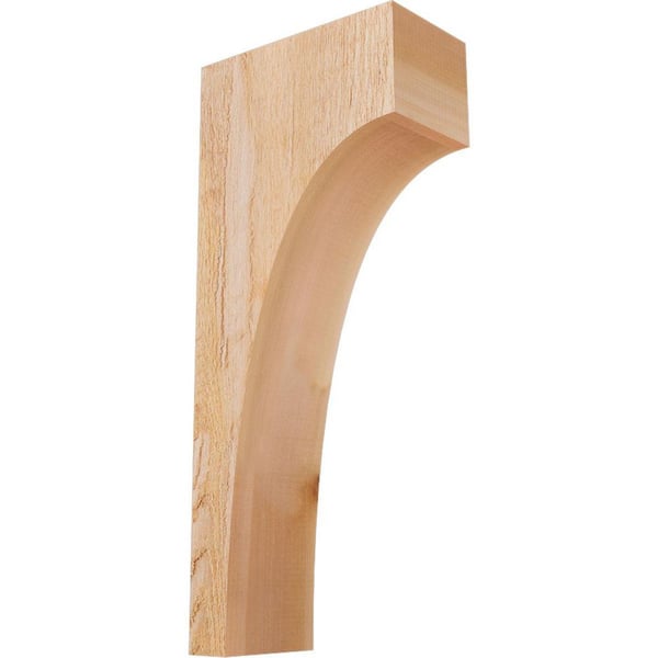 Ekena Millwork 6 in. x 12 in. x 28 in. Western Red Cedar Huntington Rough Sawn Corbel