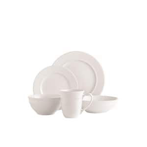 Orient 20-Piece Casual White Porcelain Dinnerware Set (Service for 4)