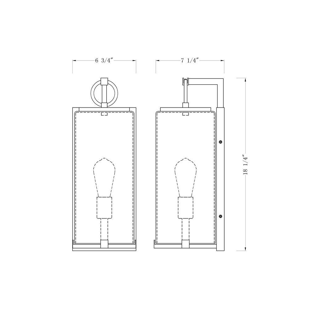 Matte Black Outdoor Sconce with Artisanal Glass Shade