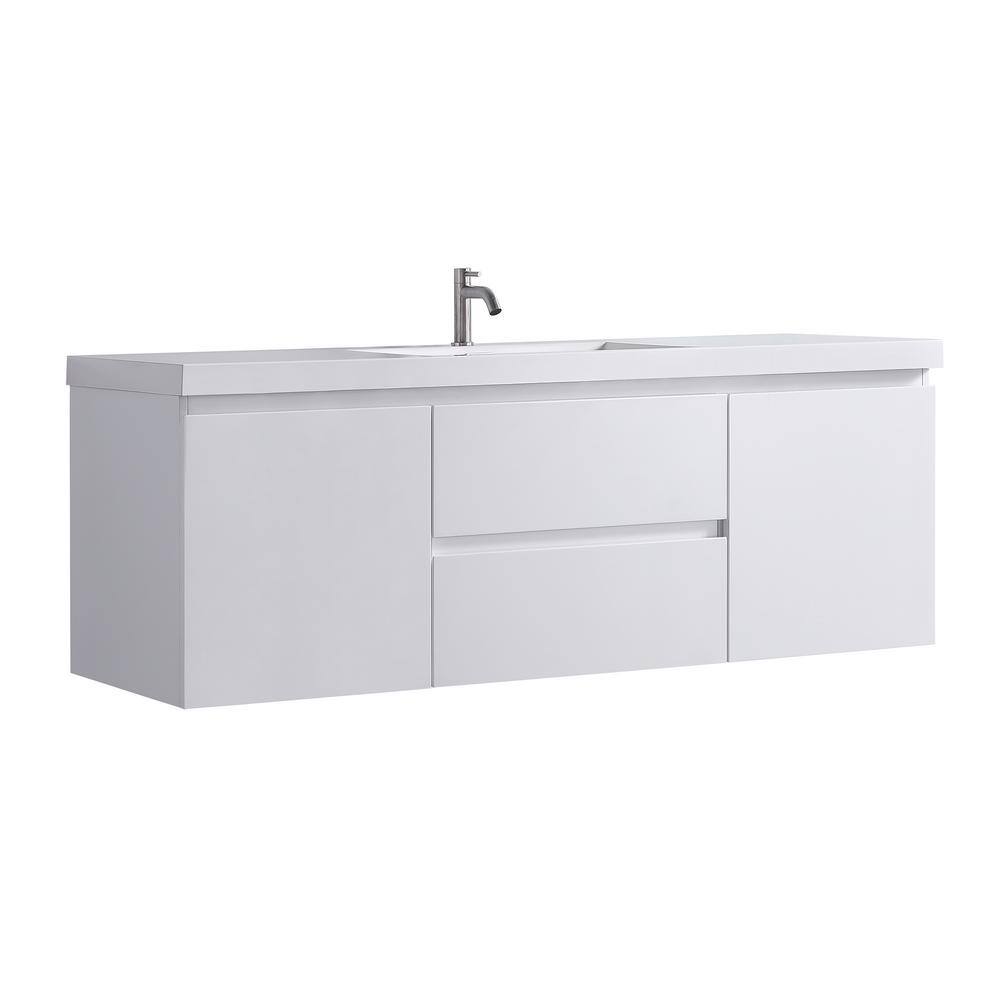Hood-1S 60.00 in. W x 19.70 in. D x 22.00 in. H Wall Mounting Bath Vanity i