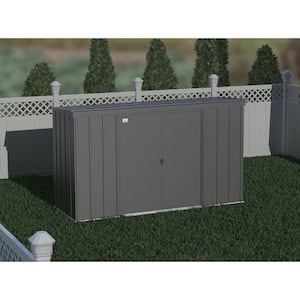 Classic 10 ft. W x 4 ft. D Charcoal Metal Shed 35 sq. ft.