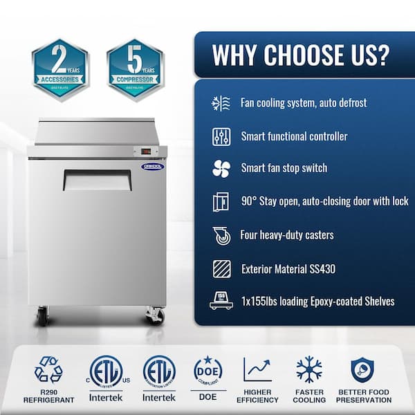 27 in. 19.2 cu. ft. Commercial Upright Merchandiser Refrigerator in Black with Tempered Glass Door