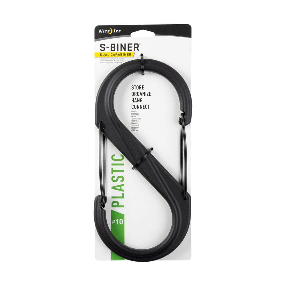 Nite Ize # 10 Plastic Carabiner in Black SBP10-03-01BG - The Home Depot